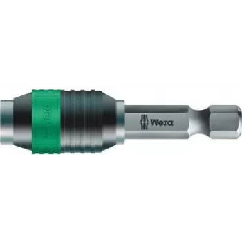 Wera 05052500001 porta-pontas universal Rapidaptor, encaixe sextavado 1/4 polegadas, troca rápida, magnético, 50 mm