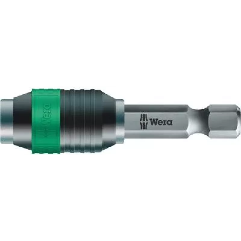 Wera 05052500001 porta-pontas universal Rapidaptor, encaixe sextavado 1/4 polegadas, troca rápida, magnético, 50 mm