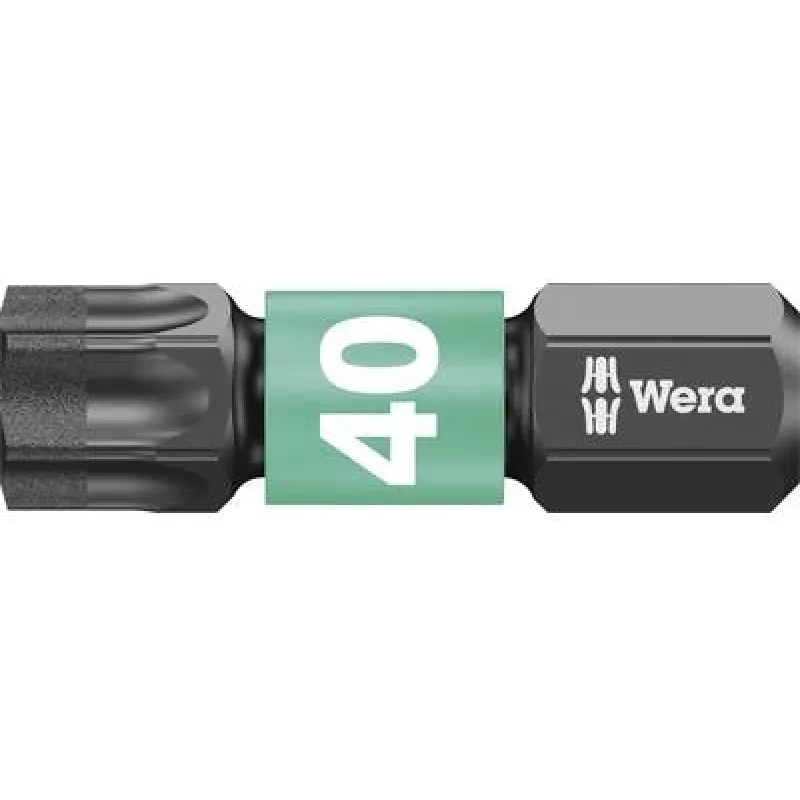 Wera Impaktor Torx T40 ponta de chave de fendas sextavada 1/4 polegadas 25mm revestida a diamante 05057627001