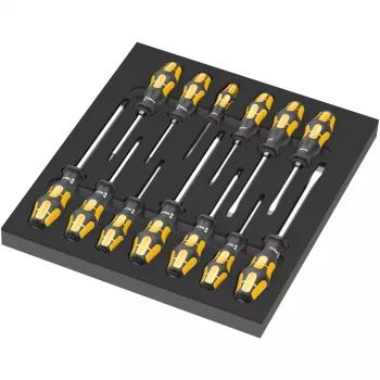 Wera 9714 espuma de inserção para conjunto de formões-chave de fendas 1, 6 peças 05150105001
