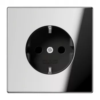 JUNG GCR1520KI tomada Schuko, CEE 7/3, cromado, metal, embutir, 16 A, 250 V