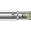 Chave de caixa sextavada Wera 05004558001 Zyklop 8790 HMC 1/2 polegadas encaixe 18 mm com ranhura de retenção de esferas