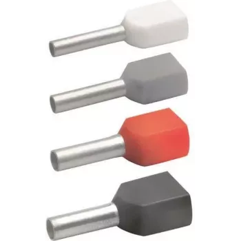 Terminal de extremidade duplo Klauke 87313 2 x 0,75 mm² cinzento