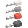 Terminal de extremidade duplo Klauke 87313 2 x 0,75 mm² cinzento