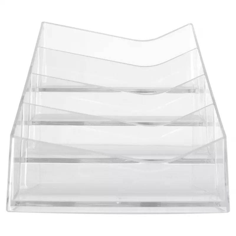 Suporte para cartões de visita HELIT H2350802 the helpdesk 4 compartimentos, poliestireno transparente, 20 mm de profundidade