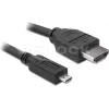 Cabo HDMI para Micro-HDMI DeLOCK 2 m, 32 AWG, High Speed com Ethernet, 4K 82664