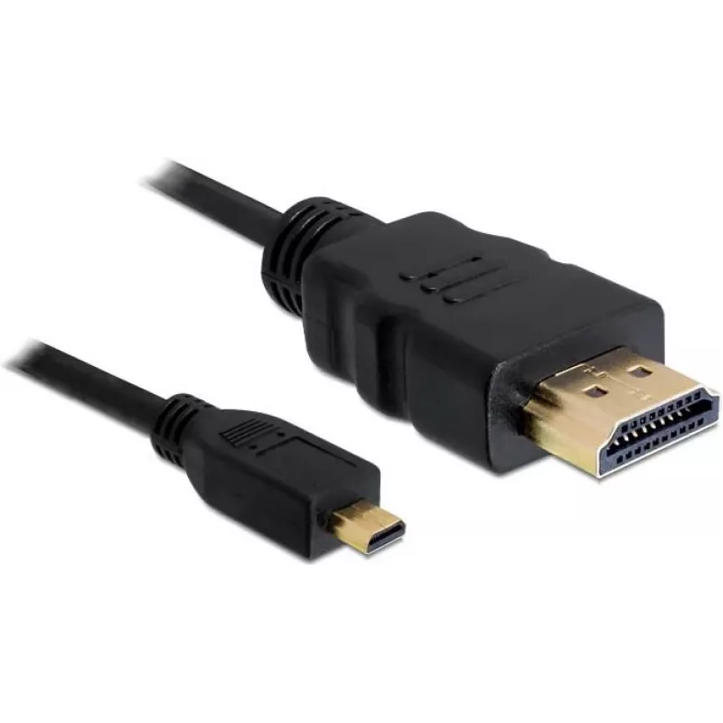Cabo HDMI para Micro-HDMI DeLOCK 2 m, 32 AWG, High Speed com Ethernet, 4K 82664