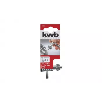 Chave de mandril KWB para mandril de coroa dentada, S2, 10 mm pinhão, aço temperado, cabo preto 285820