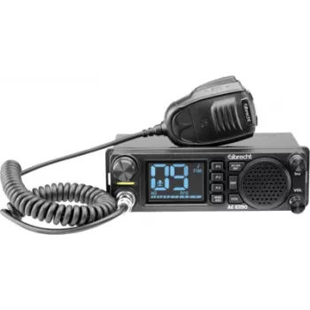 Emissor de rádio CB Midland Albrecht AE6390 12/24V 4W AM/FM VOX para instalação DIN com ecrã de 2,4