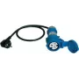Adaptador de medição Benning ficha Schuko para tomada CEE caravana 16 A 3 polos azul (044143)