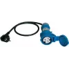 Adaptador de medição Benning ficha Schuko para tomada CEE caravana 16 A 3 polos azul (044143)