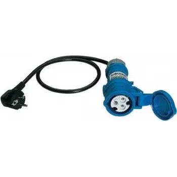 Adaptador de medição Benning ficha Schuko para tomada CEE caravana 16 A 3 polos azul (044143)