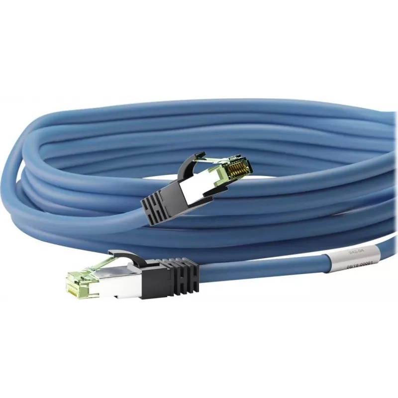 Cabo de rede Wentronic Goobay CAT 8.1, S/FTP (PiMF), azul, 5 m, LSZH, cobre, 24 AWG 45662