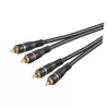 Cabo de áudio Wentronic AVK 132-1000 10 m RCA, 2x ficha RCA para 2x ficha RCA, preto 50434