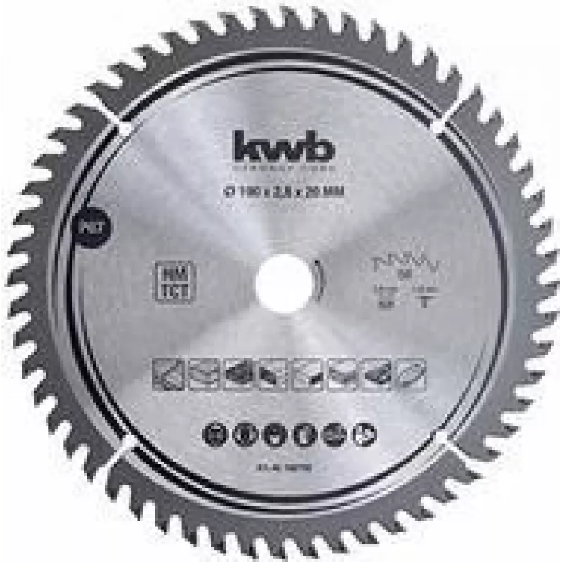 Disco de serra kwb 586768 com pastilhas de metal duro 190 x 20 mm, 48 dentes, ATB, para madeira