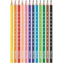 Conjunto de 12 lápis de cor Pelikan 700634, várias cores, corpo de madeira hexagonal, mina resistente à quebra de 3,3 mm