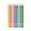 Conjunto de 12 lápis de cor Pelikan 700634, várias cores, corpo de madeira hexagonal, mina resistente à quebra de 3,3 mm