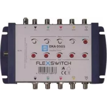 Amplificador de linha WISI FLEXSWITCH DXA0505 4xSAT/1xTERR para cascatas de multiswitch