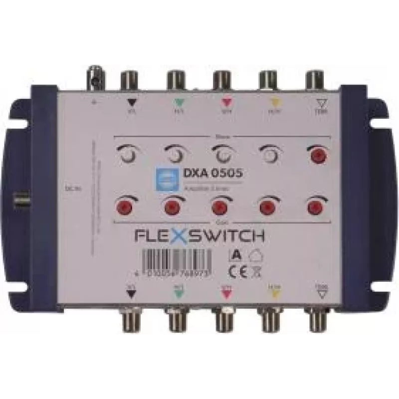 Amplificador de linha WISI FLEXSWITCH DXA0505 4xSAT/1xTERR para cascatas de multiswitch