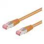 Wentronic Goobay cabo de rede CAT 6, S/FTP (PiMF), laranja, 0,5 m - LSZH sem halogéneos, cobre (93467)