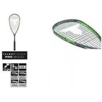 TALBOT TORRO raquete de squash Pro 6000, preto / verde, ofensivo, construção em Y, 1 unid. (251006)