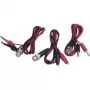 Voltcraft conjunto de cabos de medição BNC com pinças de crocodilo, 0,8 m, preto/vermelho (KC300IAB)