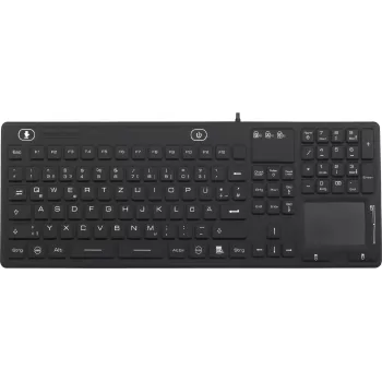Renkforce teclado USB industrial IP68 com superfície tátil, preto (iM-IKB110-BK)