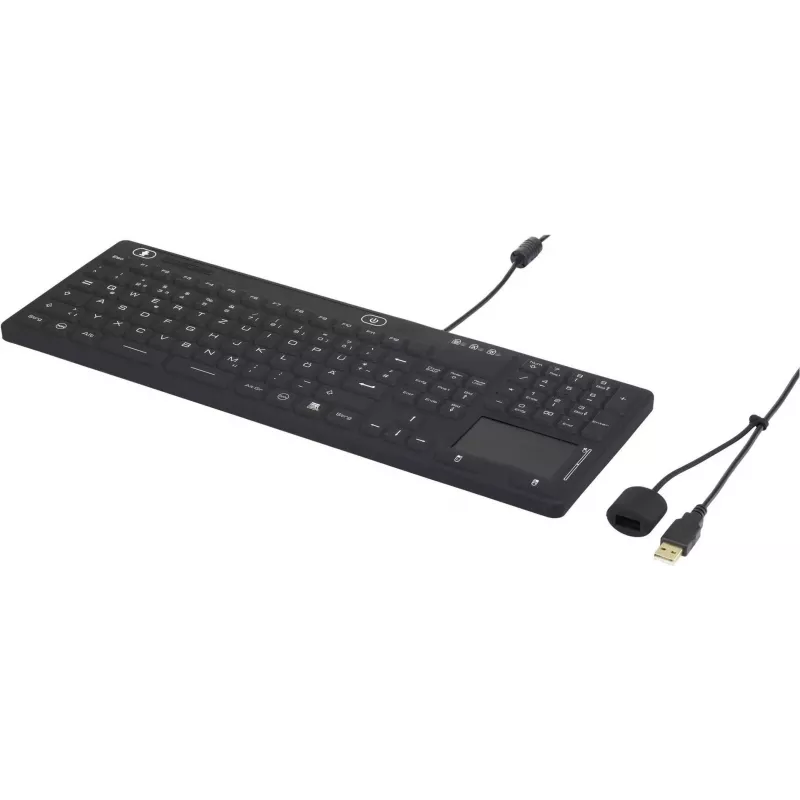 Renkforce teclado USB industrial IP68 com superfície tátil, preto (iM-IKB110-BK)