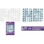 ROTH letras de ferro para cartucho escolar de tecido DIY, branco, alfabeto A-Z, folha 150 x 210 mm, 1 folha 658116