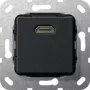 Gira System 55 módulo HDMI, 1 módulo, HDMI Type-A conector fêmea a conector fêmea, preto 566910