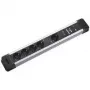 BACHMANN régua de tomadas para secretária plástico 1+4 módulos Master+Slave 2m preto