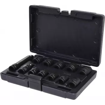KS TOOLS conjunto de chaves de caixa de impacto sextavadas 1/2 polegadas, curtas, 12 peças (515.0112)