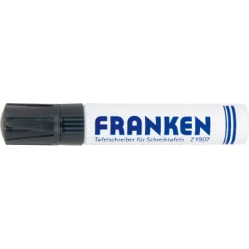 FRANKEN JumboMarker marcador para quadro branco, ponta cunha 4-12 mm, preto, recarregável, apagável a seco, pouco odor, 1 unid. (Z1910 10)