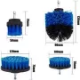 KS TOOLS BT103110 conjunto de escovas de broca, 4 peças, haste sextavada, cerdas de nylon