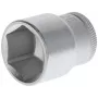 GEDORE chave de caixa sextavada com encaixe de 1/2 polegadas, 26 mm, aço cromo-vanádio, cromado mate 6132070