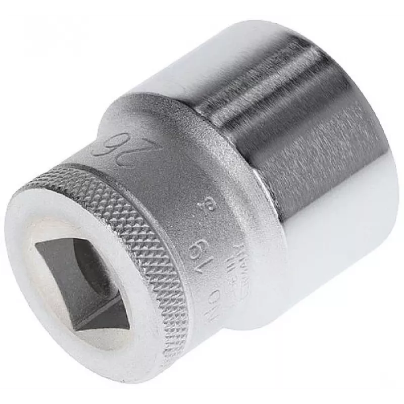 GEDORE chave de caixa sextavada com encaixe de 1/2 polegadas, 26 mm, aço cromo-vanádio, cromado mate 6132070