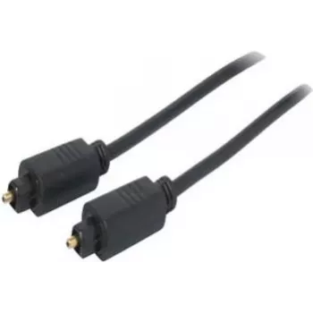 SHIVERPEAKS cabo de áudio ótico Toslink para Toslink de 3,0 m, conectores banhados a ouro, preto BS69004-3.0