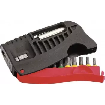 Cimco 114594 Conjunto de 10 bits para parafusadeira com bits Phillips, Pozidriv, fenda e Torx