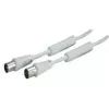 SHIVERPEAKS Cabo coaxial de antena IEC 169-2 10m, macho para fêmea, niquelado, Branco (BS80208-128)