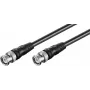 Wentronic Goobay Cabo de ligação BNC, Preto, 3 m - macho BNC a macho BNC, coaxial 75 Ohm 50089