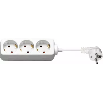 Wentronic Goobay Régua de tomadas Schuko 3 tomadas, cabo 3 m, Branca 51075