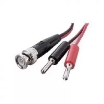 Voltcraft Cabo de medição BNC para ficha banana dupla 4mm 0,8m Preto/Vermelho KC300B