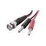 Voltcraft Cabo de medição BNC para ficha banana dupla 4mm 0,8m Preto/Vermelho KC300B