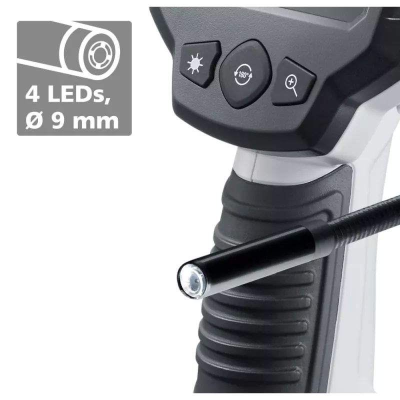 Laserliner 082.252E Câmara de inspeção com sonda de 9 mm e ecrã TFT de 2,7