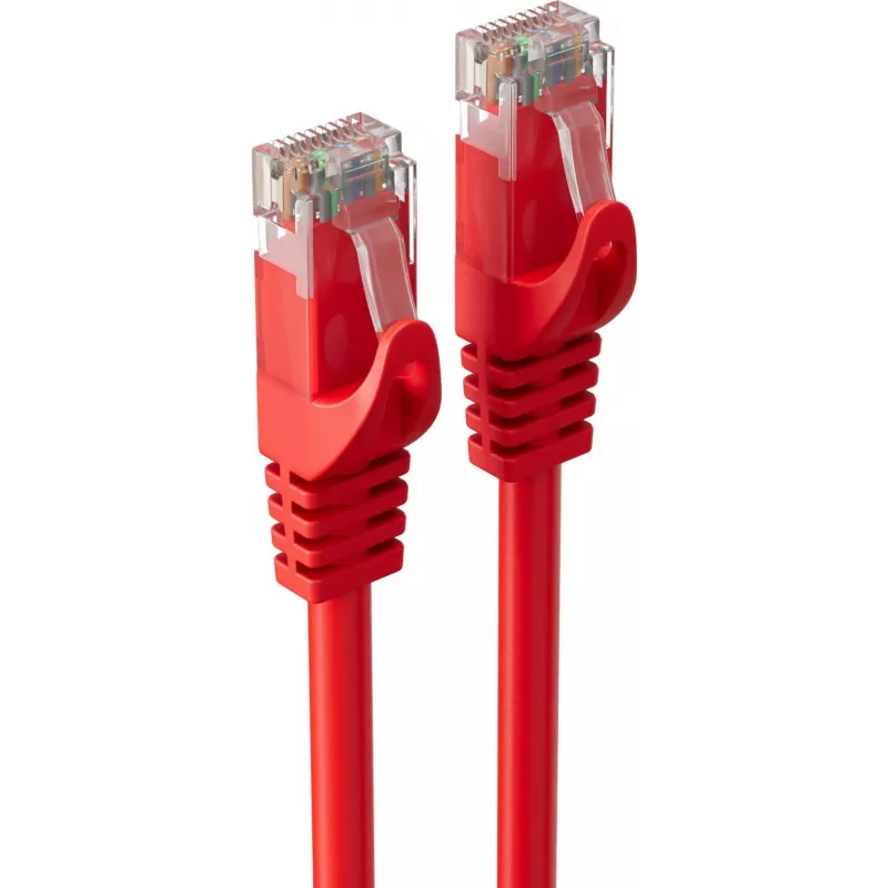 SHIVERPEAKS BASIC-S Cabo de rede Cat.6A U/UTP, Vermelho, 30 m, RJ45, 10 Gbps BS08-35484