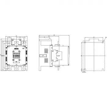 Siemens SIRIUS 3RT1064-6AP36 contactor de potência, 3 polos, 185 A, bobina 220-240 V UC