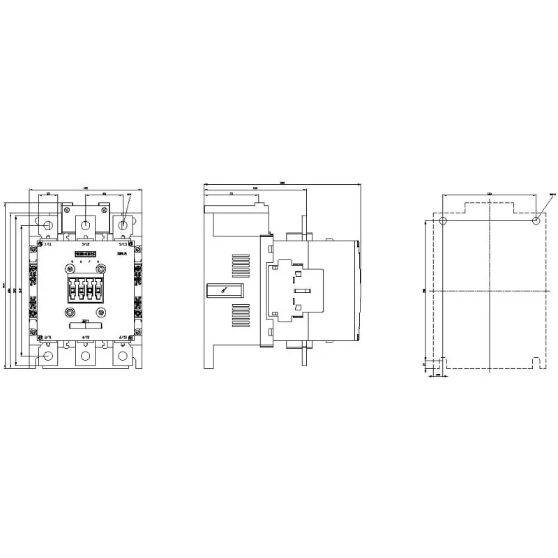 Siemens SIRIUS 3RT1064-6AP36 contactor de potência, 3 polos, 185 A, bobina 220-240 V UC