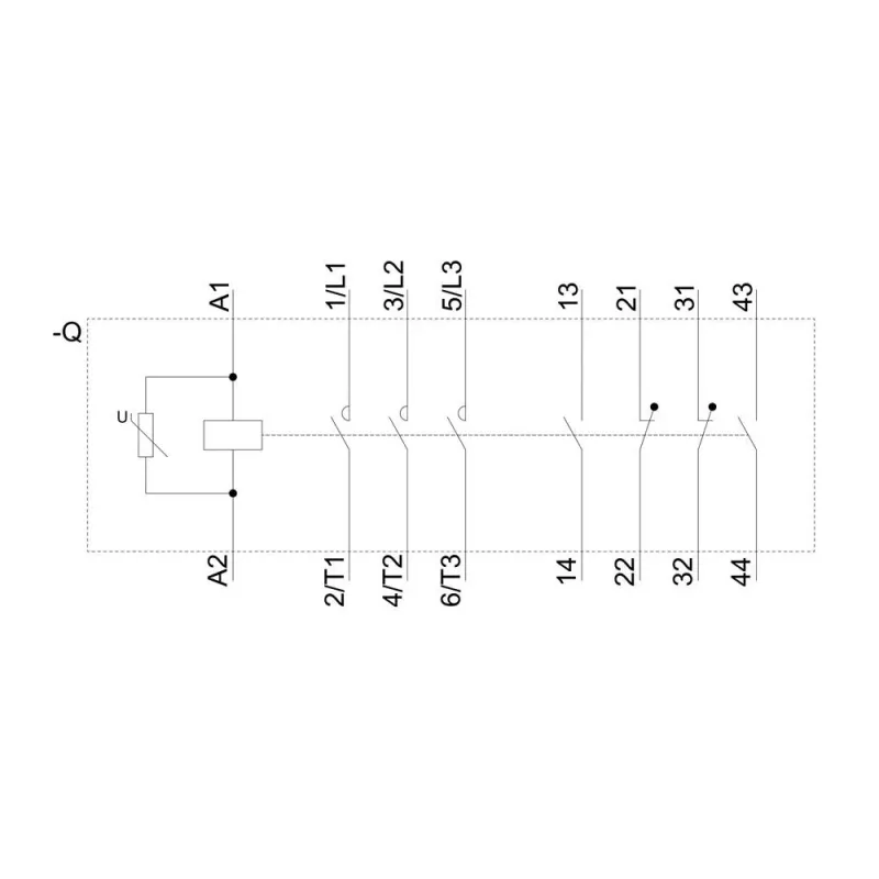 Siemens SIRIUS 3RT1064-6AP36 contactor de potência, 3 polos, 185 A, bobina 220-240 V UC