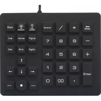 Renkforce bloco numérico USB resistente a salpicos, resistente ao pó, com trackball preto (RF-4791687)