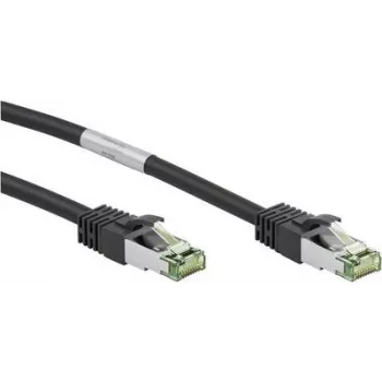 Wentronic Goobay cabo de rede CAT 8.1, S/FTP (PiMF), preto, 20 m, LSZH, cobre AWG 24 66728